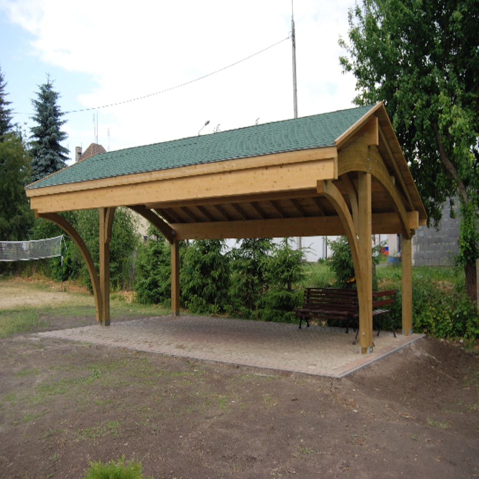 image 1 of Revelatio Triple Carport - Pressure Treated Timber - L740 x W580 x H300 cm | Brown