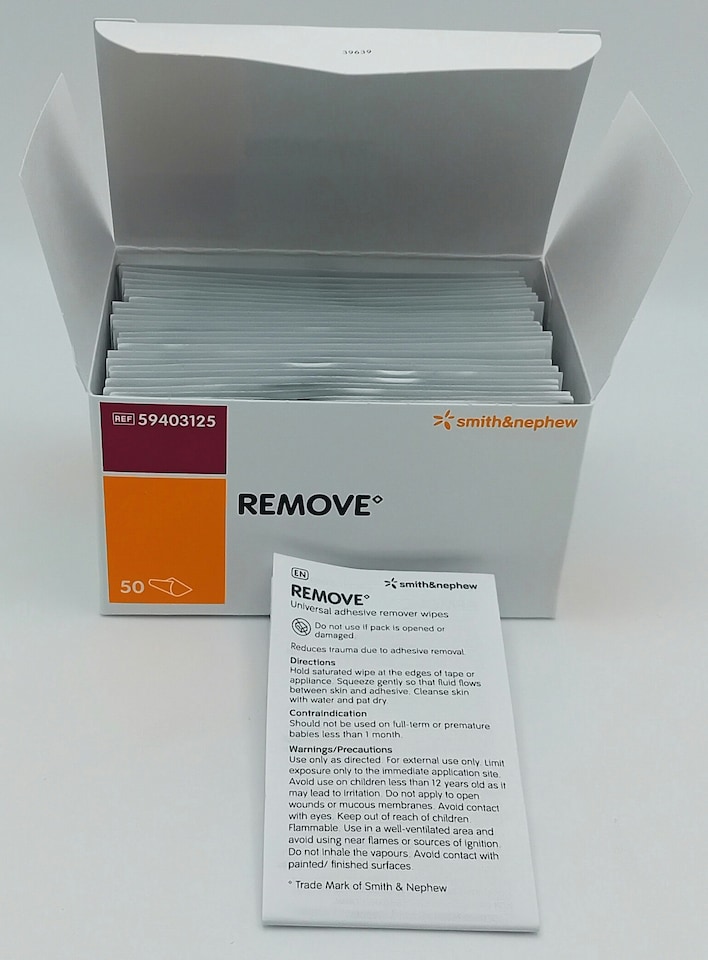 image 1 of Universal Adhesive Remove Wipes - Box of 50 - Gentle & Effective Removal