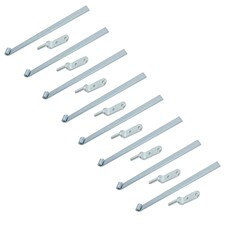 HD Long Tailgate Straight Hinge 460mm x 40mm + 12.5mm Bolt on Gudgeon Pin 8pk Silver