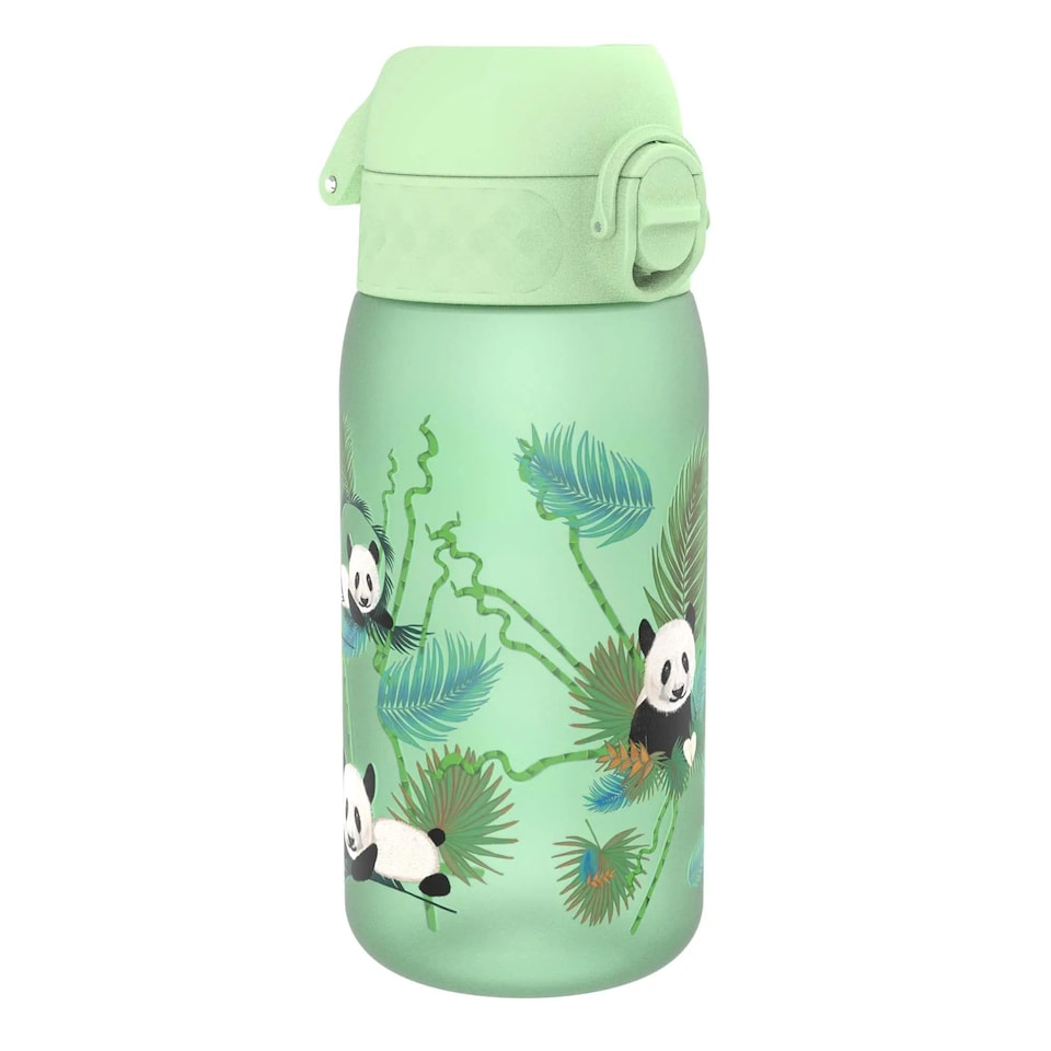 image 1 of Leak Proof Kids Water Bottle, BPA Free, 350ml (12oz) | Green | Pandas | One Size