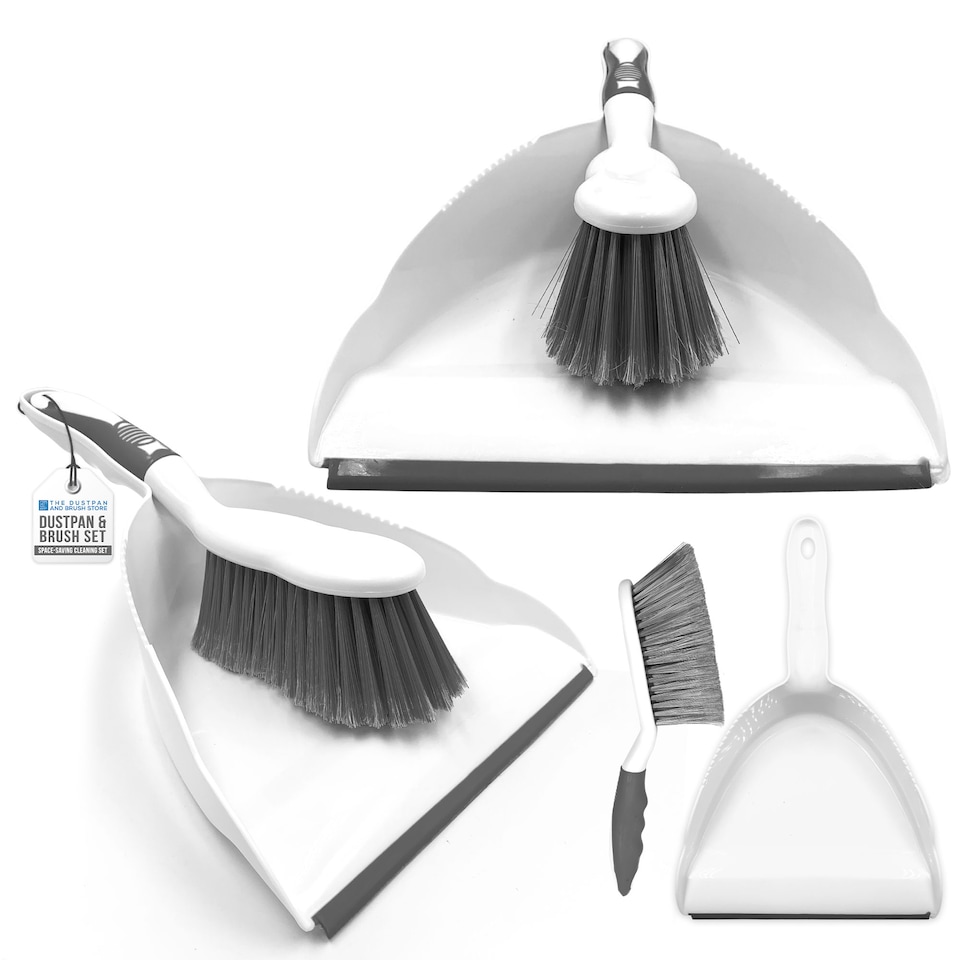 image 1 of Durable Bristles and Easy Sweep Dustpan and Brush Set