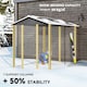 image 4 of Outsunny 9'x6' Galvanised Metal Garden Shed Tool Storage Shed for Patio Grey