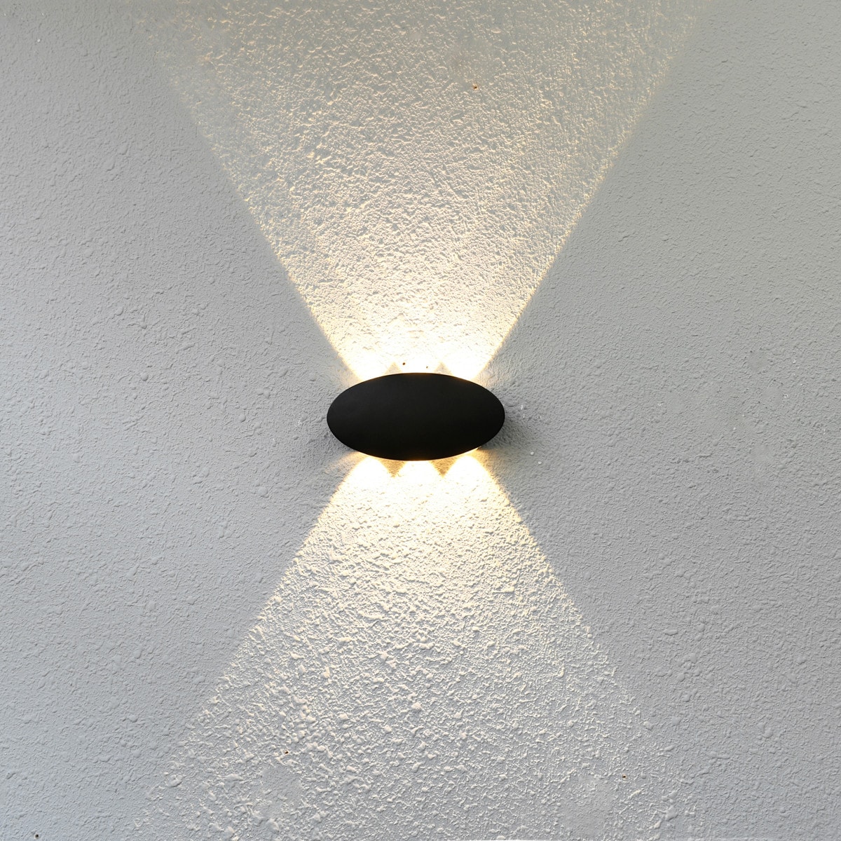 Netlighting Pontas Outdoor Up Down Wall Lamp Black 3000K Warm White IP54