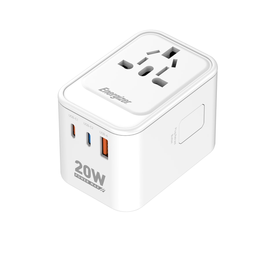 image 1 of Energizer International Travel Adapter 20W PD Charger White