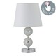 image 3 of Set of 2 Mosaic Touch Lamps with White Shades Chrome | White