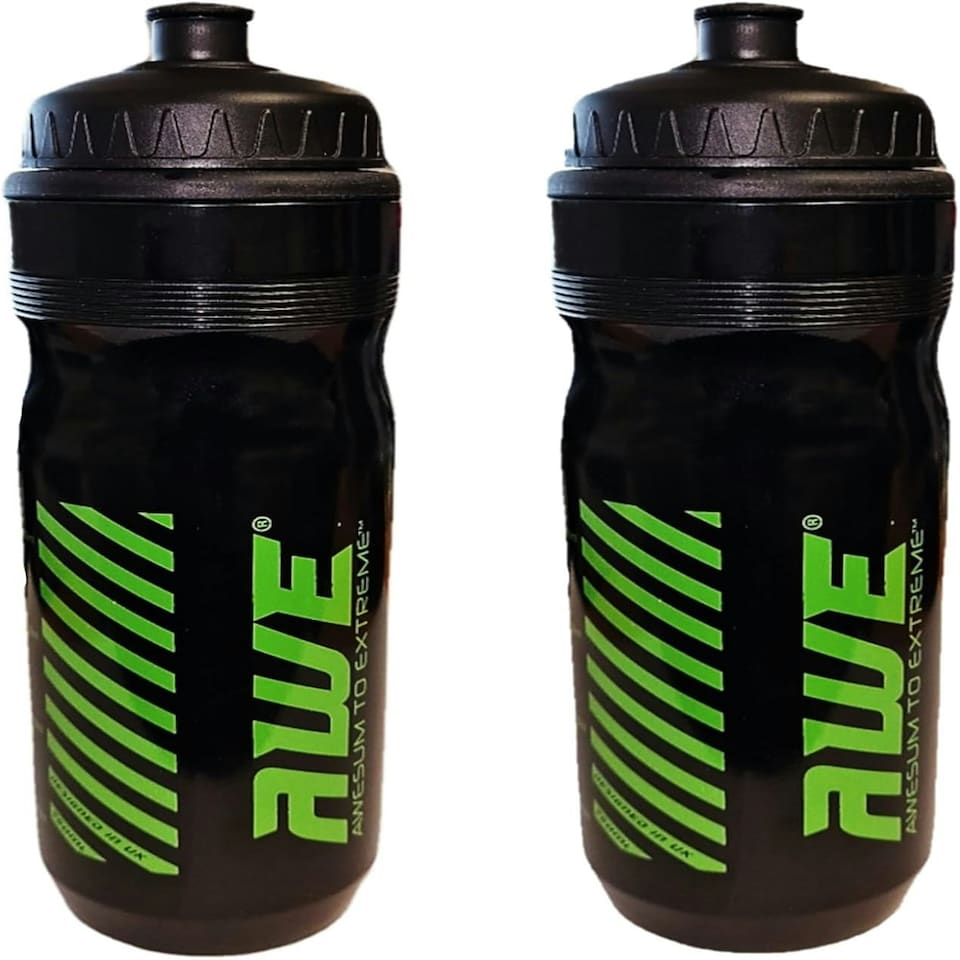 image 1 of AWE 2 x 750ml Bike/Sports 100% BPA Free,Plastic Water Bottles with Measurement Gauge