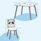 image 7 of ZONEKIZ Kids Table and Chairs, Childrens Desk with 2 Chairs, Pink 