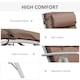 image 4 of Outsunny Sun Lounger Steel Frame Outdoor Folding Chaise Texteline Lounge Chair Recliner with Headrest & 7 Levels Adjustable Backrest, Brown