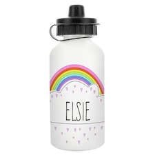 Personalised Rainbow Drinks Bottle White | One Size