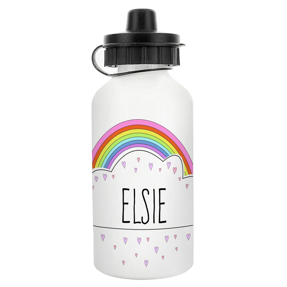 image 1 of Personalised Rainbow Drinks Bottle White | One Size