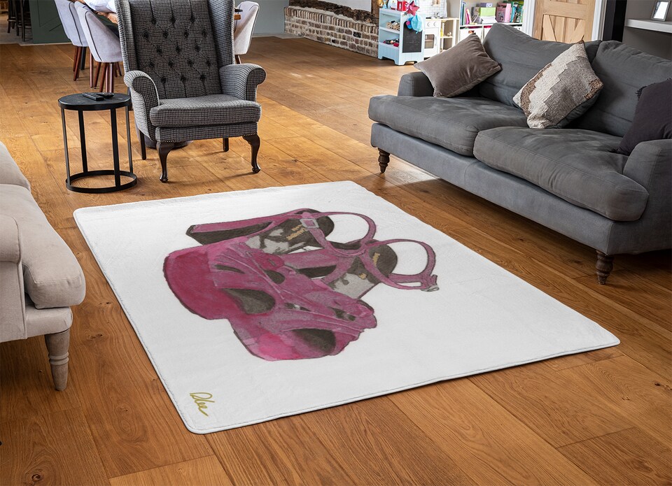 image 1 of Purple High Heels Rug | Multi