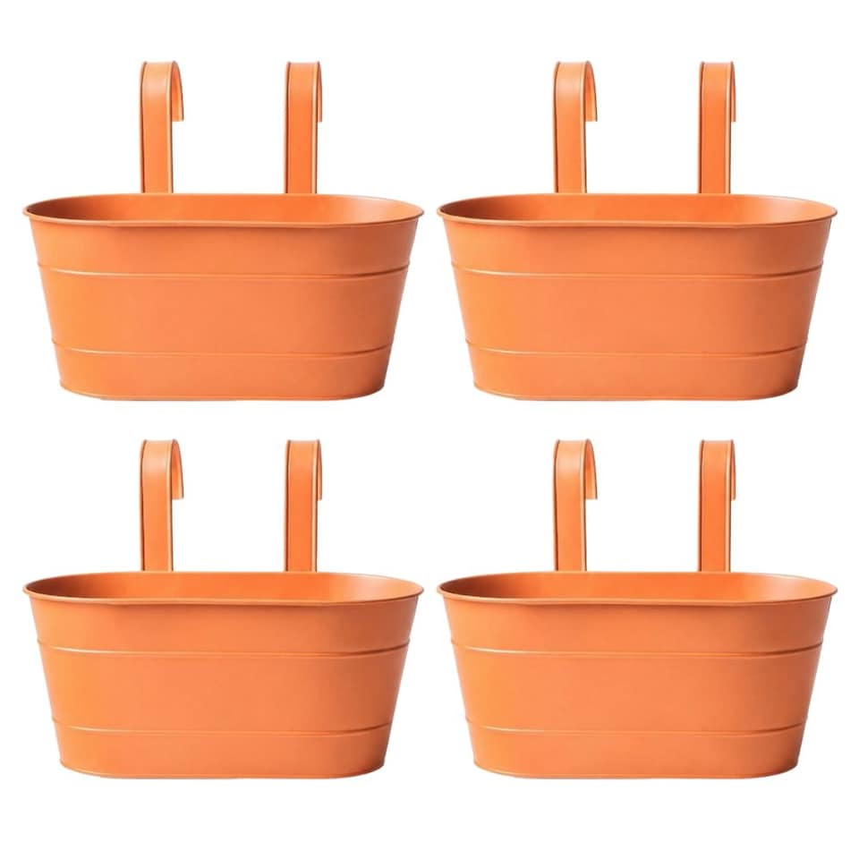 FabFinds Over Fence Chalk Planter Terracotta 26.5cm 4 Pack