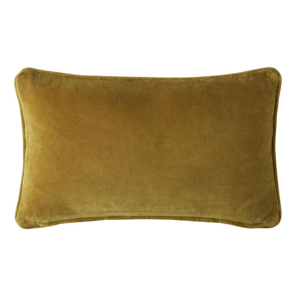 image 1 of Orla Kiely Retro Flower Stripe Dune Filled Cushion 30x50cm Yellow