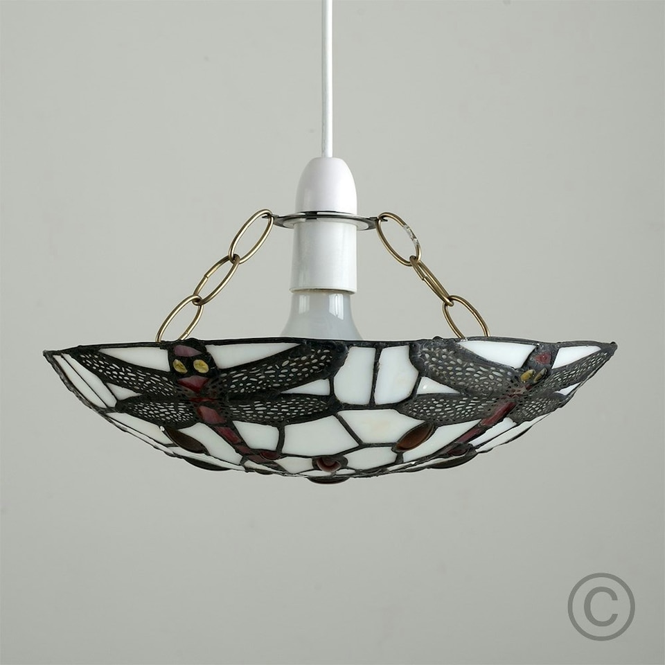 image 1 of ValueLights Tiffany Vintage Style Multicolour Ceiling Pendant Shade | Multi