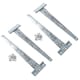 image 1 of 12in / 300mm Heavy Duty T Tee Hinges For Shed + Garden Gates Zinc Plated 4pc Silver