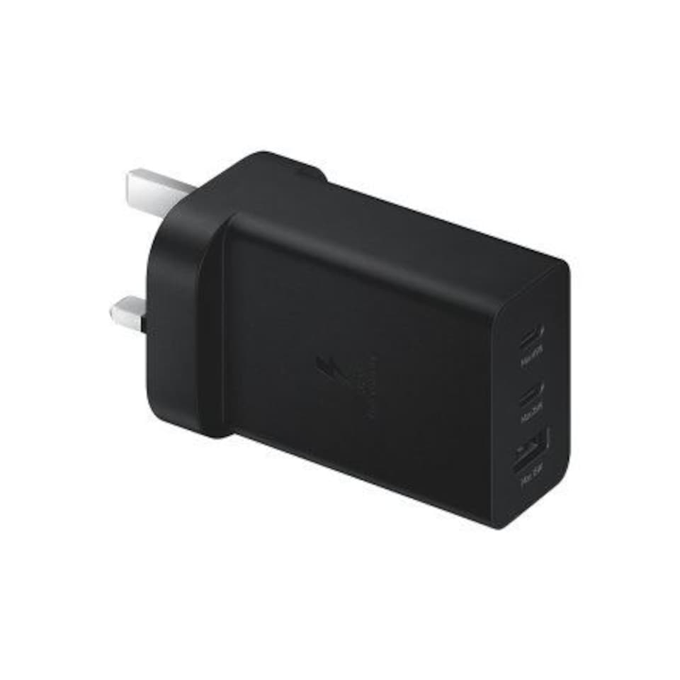image 1 of Samsung 65W PD Power Adapter Trio 2 x USB C & 1 x USB A Black UK Plug - EP-T6530NBEGGB