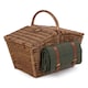 image 2 of Elegant 4 Person Green Tweed Fitted Picnic Basket