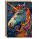 image 1 of Magical Unicorn Colourful Mane Patterns Girl Daughter Son Birthday Card