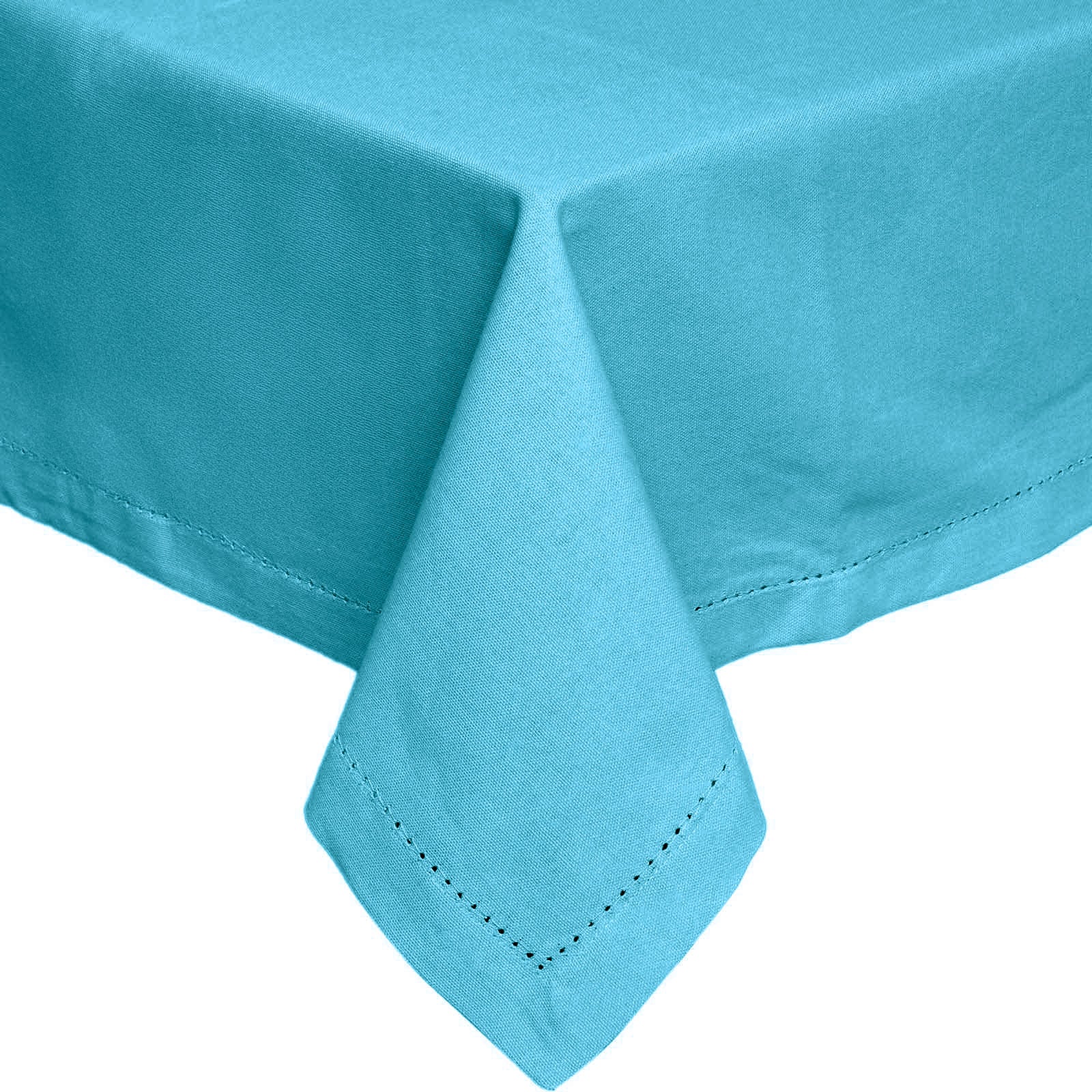 Homescapes Plain Cotton Tablecloth, 178cm x 300cm in Blue | Size: 178 cm x 300 cm