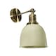 image 1 of ValueLights Wilhelm Brass Cream Wall Light & Bulb