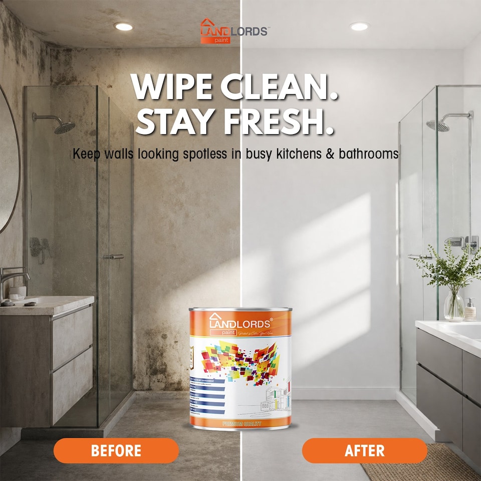 image 1 of Landlords Paint - Kitchen & Bathroom Paint - Mould Resistant, Washable & Durable - Sage Green - 10L
