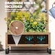 image 5 of Outsunny Wooden Raised Bed, Outdoor Planter Box  Metal Trellis | Brown | Brown