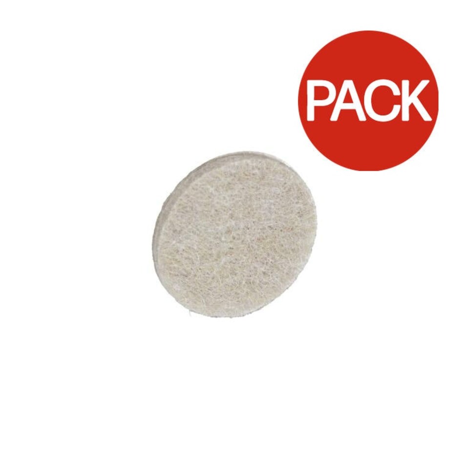 Securit Round Felt Furniture Pad (Pack of 20) - White - One Size