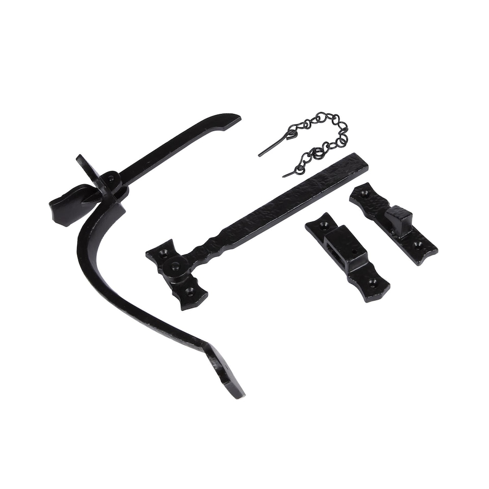 image 1 of Hammer & Tongs Rustic Suffolk Latch - H240mm - Black