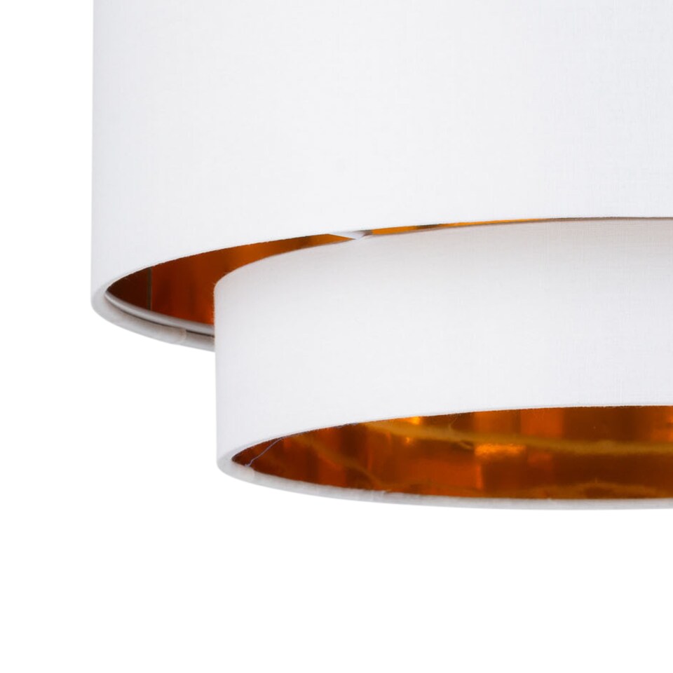 image 1 of Kozy - White and Gold 30cm Pendant Shade | White | Gold | Large | 1