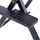 image 3 of Professional Black Wooden Folding Director Makeup Chair with 2 Storage Pouches | Black