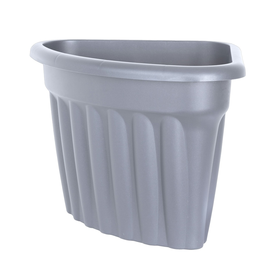 Vista 49cm Corner Planter Upcycled Grey - One Colour - One Size