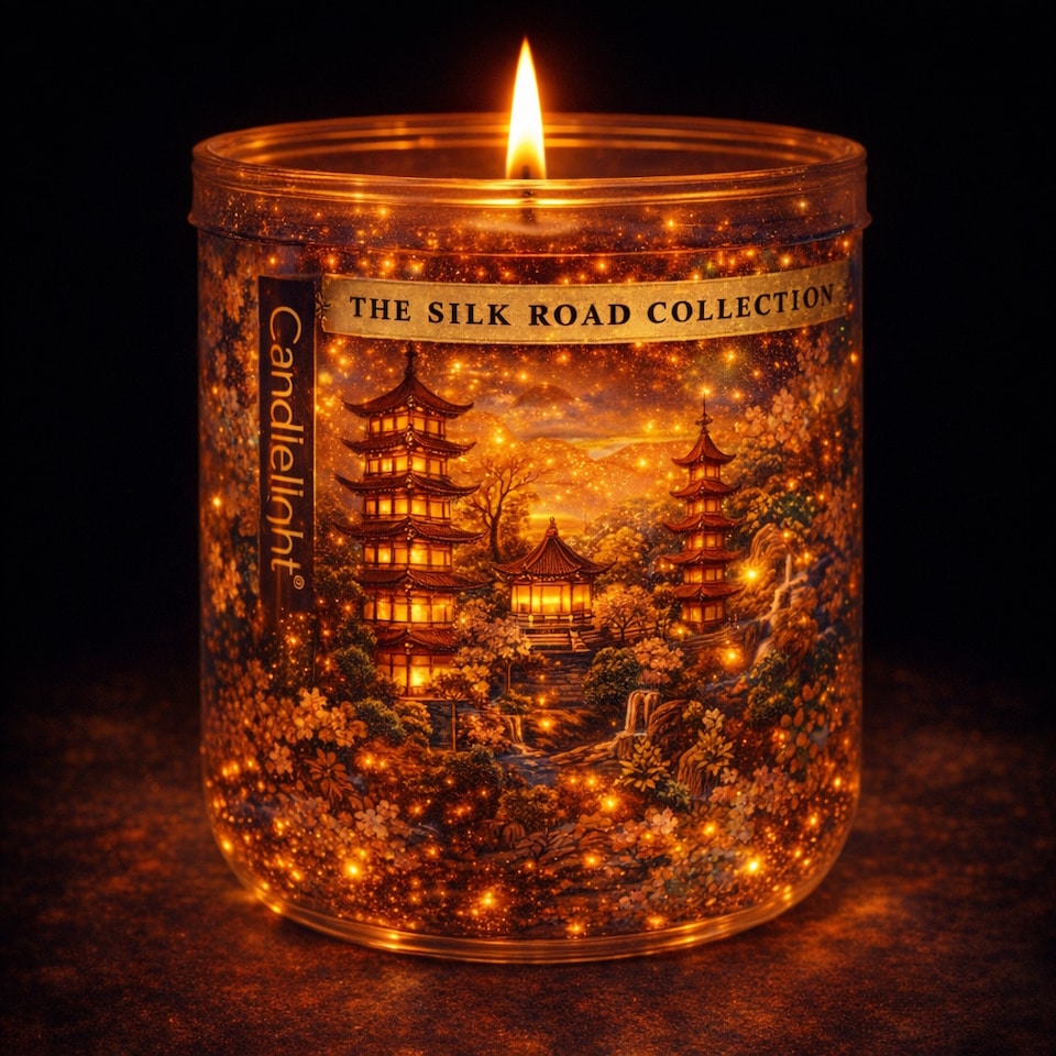 Gulf × KI'S CANDLE COLLECTION The Silk Road Collection Samarkand Moroccan Spice LED Light Up