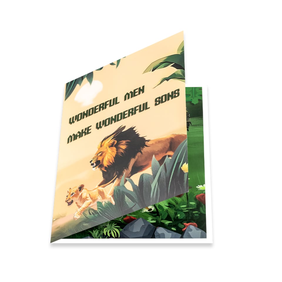 image 1 of Lion Legacy 3D Father & Son 3D Pop Up Father's Day Card