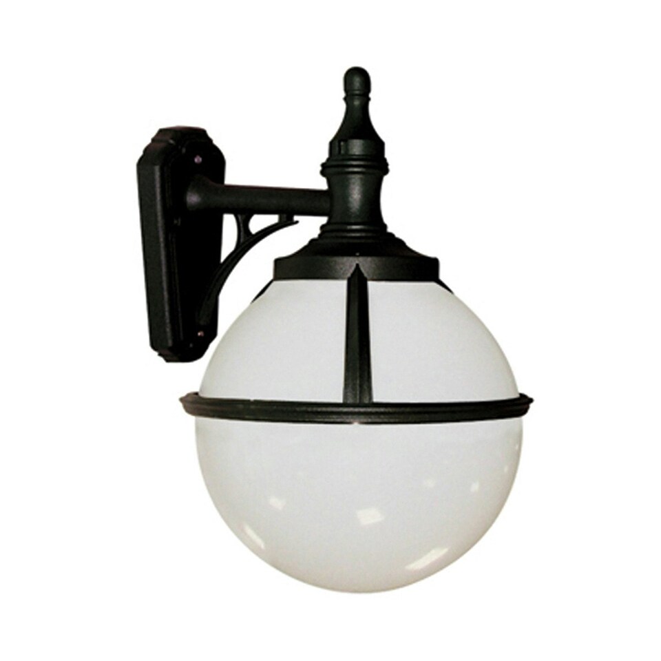 Glenbeigh 1 Light Outdoor Globe Wall Lantern Light Black IP44, E27