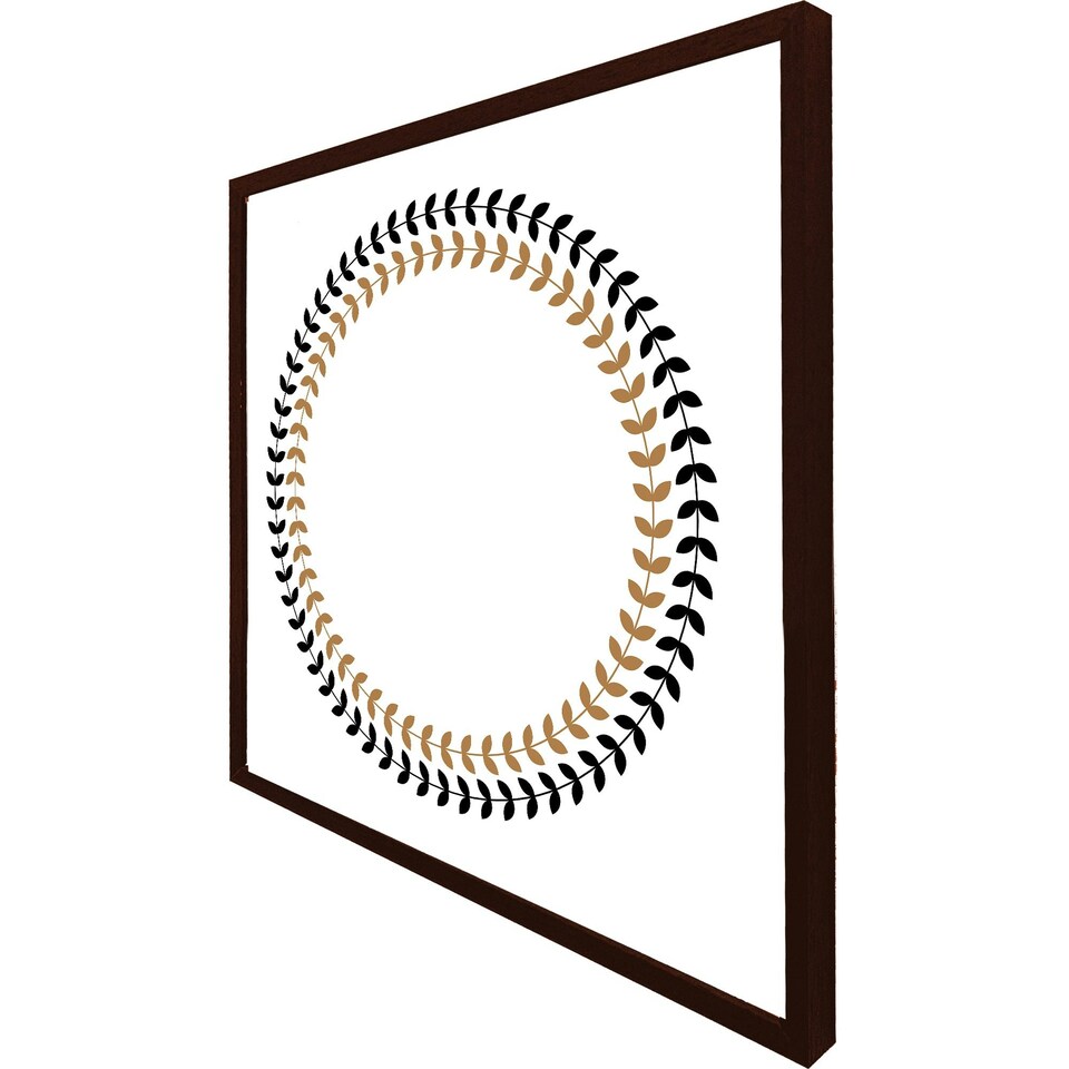 image 1 of Greek olive tree leaves (Picture Frame) Brown | Oak | S