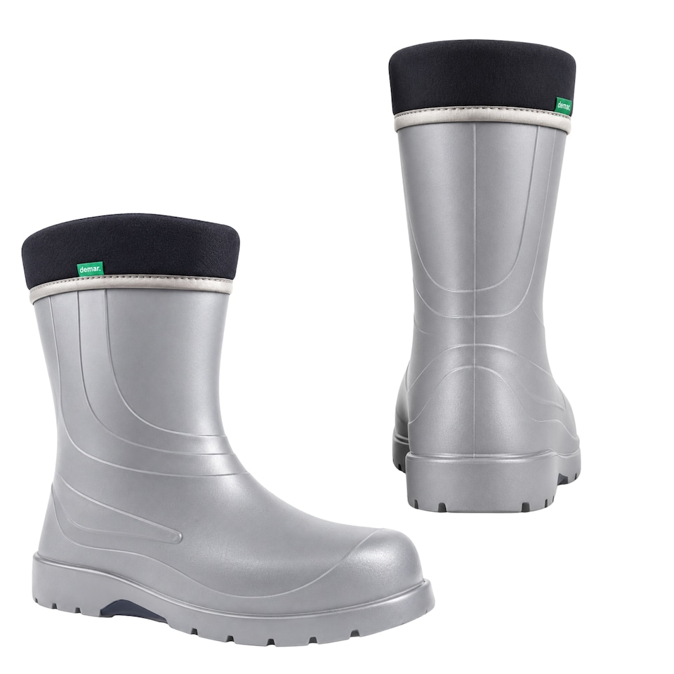 image 1 of Laura Waterproof Women's EVA Wellies with a removable warming liner Silver EU39