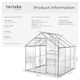 image 6 of Aluminium greenhouse, UV-resistant, 185x190x195cm