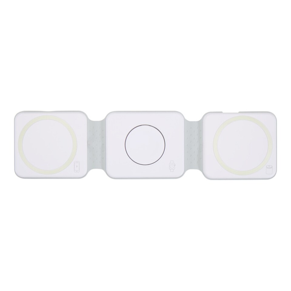 image 1 of Floso Armus Plastic 3 in 1 Wireless Charging Pad | White | White | 1