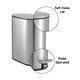 image 5 of Showerdrape Fortuna 5L Soft Close Bathroom Pedal Bin and Toilet Brush Set in Satin Silver Chrome | Multi | 1