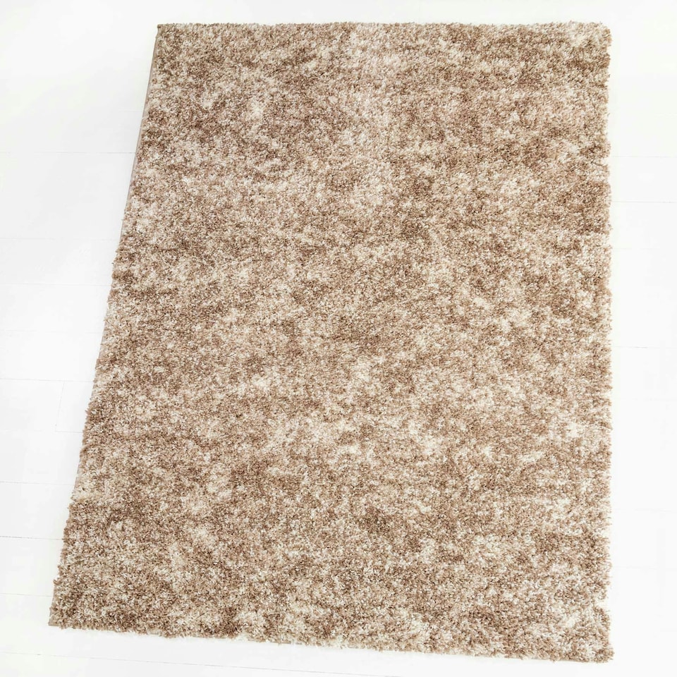 image 1 of KUKOON Natural Beige Mottled Shaggy Living Room Area Rug 120cm x 170cm Cream