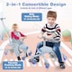 image 5 of COSTWAY 2-in-1 Kids Ride-on Push Car Plane-Themed Blue