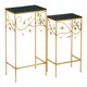 image 2 of Interiors By Premier Versatile Set Of 2 Tables With Black Wooden Top, Nesting Design Side Tables, Elegant Side Table By Couch