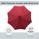 image 7 of Outsunny 2.7m Patio Garden Umbrella Outdoor Parasol Outdoor Market Table Umbrella with Tilt Crank and 24 LEDs Lights Wine Red