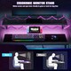 image 10 of HOMCOM L Shaped Desk with LED Lights Reversible Corner Gaming Desk with Storage