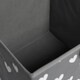 image 7 of OHS 4 Pack Folding Storage Hearts Print Cubes Space Saving Home Bedroom Clothes Toy Organiser Grey
