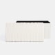 image 7 of OHS Soft Fleece Ribbed Long Rectangle Foldable Footstool Seat Storage Organiser Ottoman Cream