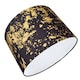 image 5 of Modern Black Cotton Fabric Lamp Shade with Gold Foil Decor for Table or Ceiling | Black