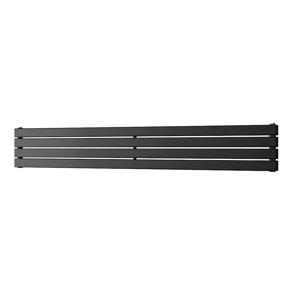 image 1 of Typhoon Axis Horizontal Double Panel Bathroom Radiator - Black (H) 272mm x (W) 1800mm