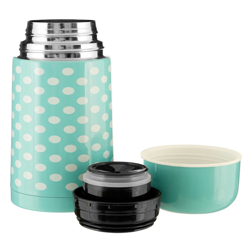 image 1 of Interiors By Premier Spot 350ml Vacuum Flask,Double-Walled Insulated Bottle,Stainless Steel Thermal Flask with Silicone Seal