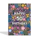 image 2 of Pretty Floral 50th Birthday Card For Her